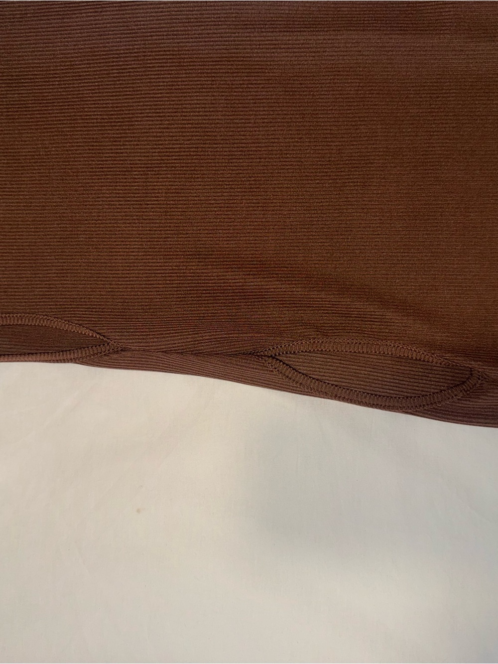 Brown Ribbed Cutout Dress - Picture 3 of 3